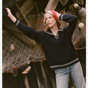 Voyage Sweater - Deep Navy | DÔEN Size Medium NWT